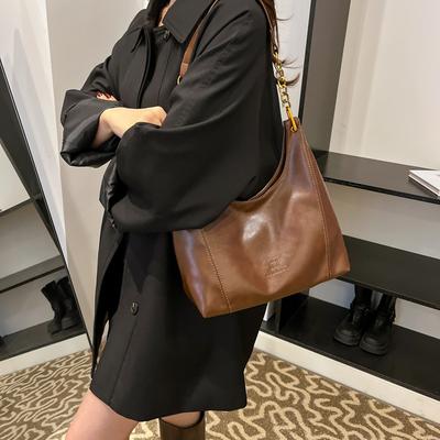 Large Capacity Bag Women's 2025 New Tote Shoulder Underarm Retro Versatile Senior Commuter Fashion Messenger Bag