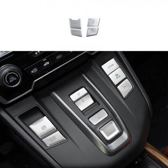 Silver Aluminum alloy For Honda CR-V 2017- Trim Console Gear Shift Button