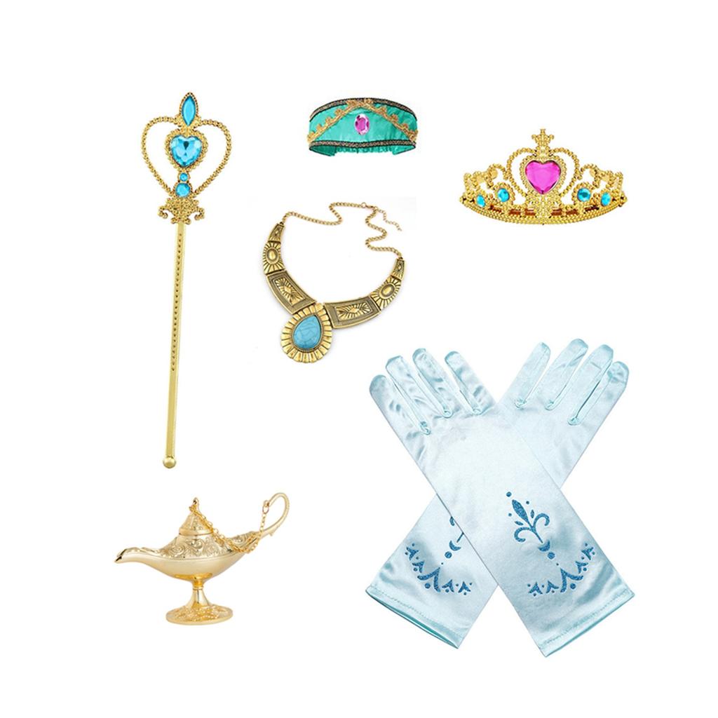 Jasmine Princess 2-Piece Dress Costume, Multiple Accessories, 150cm/8-9 Years, Turquoise