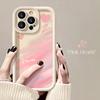 Applicable to Apple 15plus mobile phone case iPhone13/14promax pink smudge 16/17 silicone lambskin