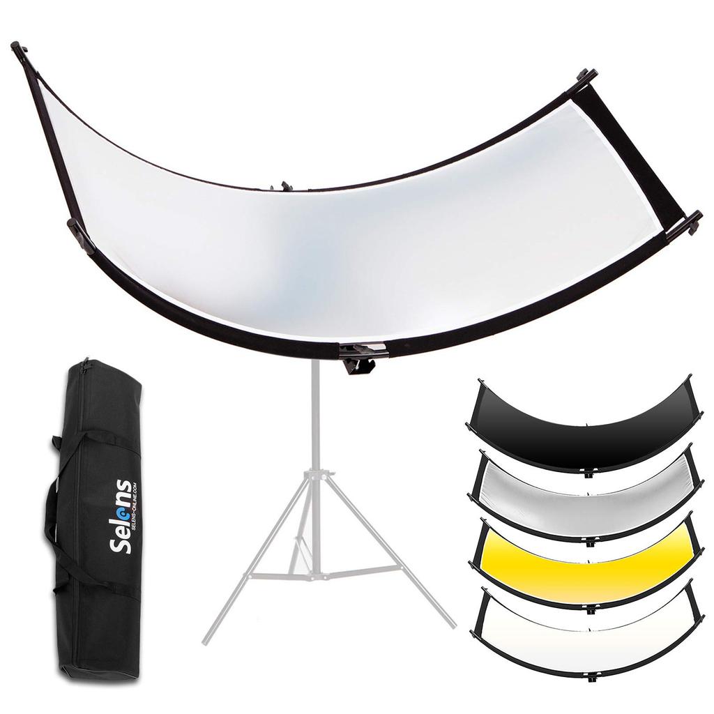 Selens Photography Reflector Reflector 60x180cm Reflector Arc Shape Compatible with 4 Colors Arc Shape Foldable Carry Bag Included Compact Portrait