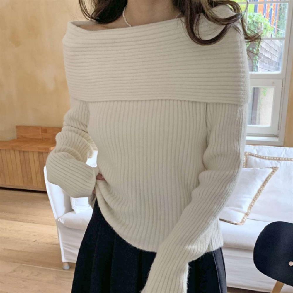 New Arrivals Open Run Women Viscose Color Blocking Button Collar Knit