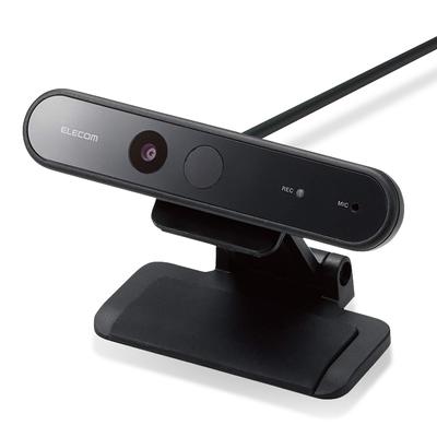 Webová kamera ELECOM 2 miliony pixelů Full HD 1080p 30FPS Mikrofon kompatibilní s Windows Hello, ověřováním obličeje, Délka kabelu, Černá UCAM-CF20FBBK