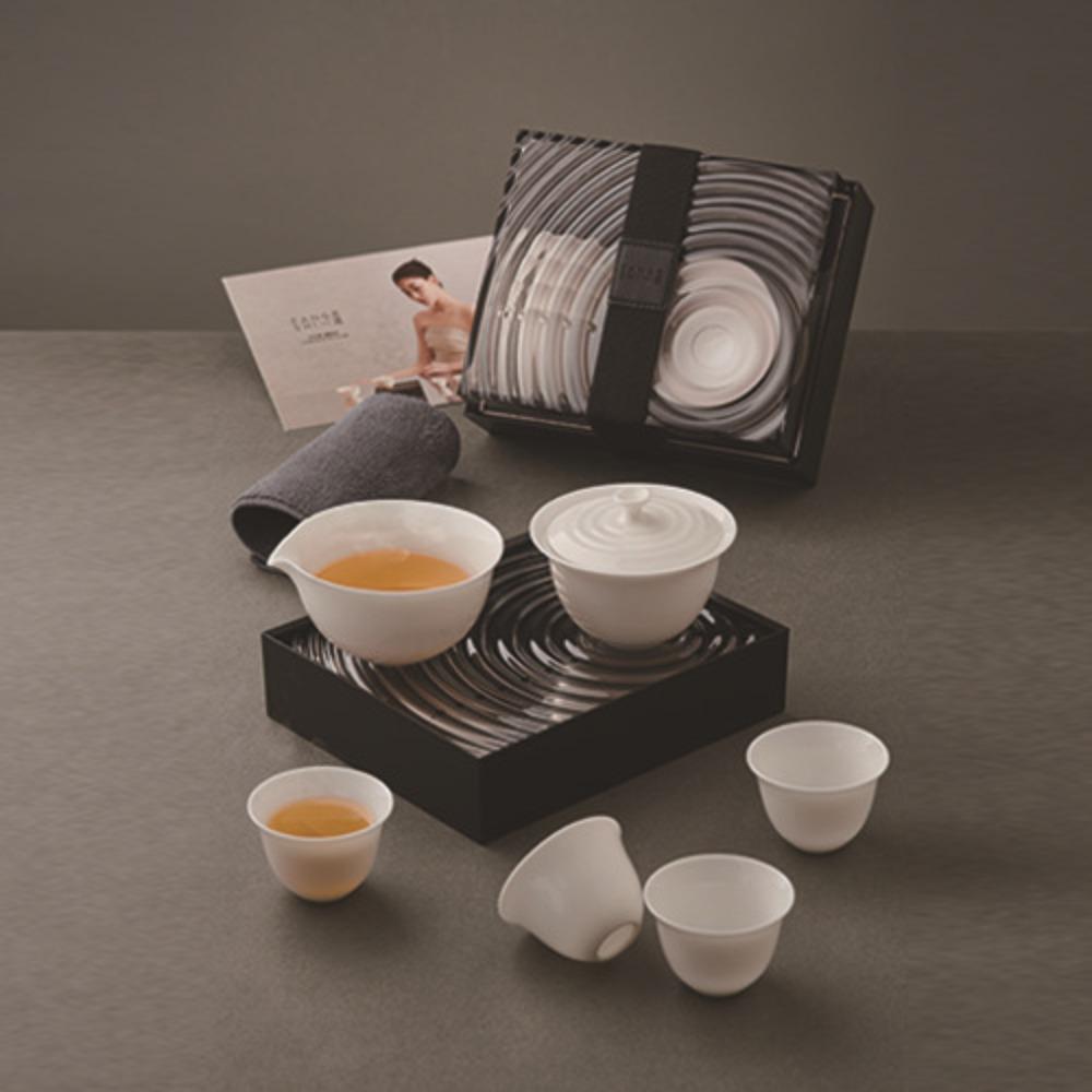 Portable Outdoor Travel Tea Set Light Luxury Cover Bowl Teacup Lazy Tea Artifact Company Business Gift