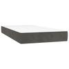 Vidaxl Continental Bed With Mattress, Dark Grey Velvet, 90X190 Cm