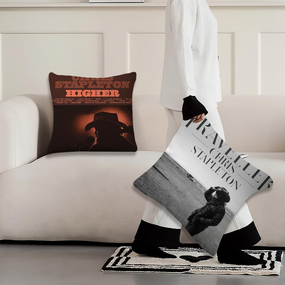 Guitarist C-Chris S-Stapleton Pillow Case Home Sofa Living Room Office Shop Cover Printing Comfort Decoration Nordic Simplicity