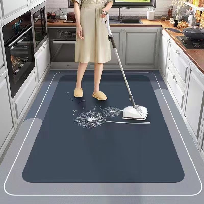 Kitchen Non-slip PVC Large Area Rug Dirt-resistant Waterproof Soft Rugs Living Room Carpet Balcony Oil-proof Carpets Foot Mat