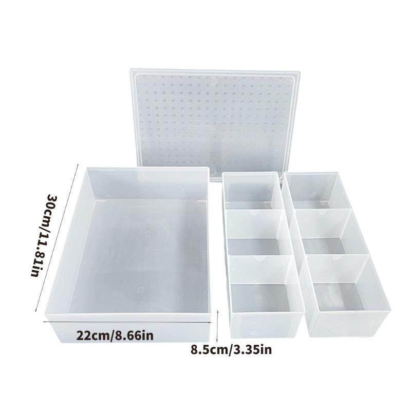 Reusable Interlocking Modulars Plastic Organizers Storage Boxes For Home Office Kitchen Cabinet Storage System