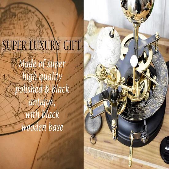 Tellurian Orrery With Sun Earth And Moon, Handmade Orrery, Planetarium Decor, Gift For Adult, Father's Gift