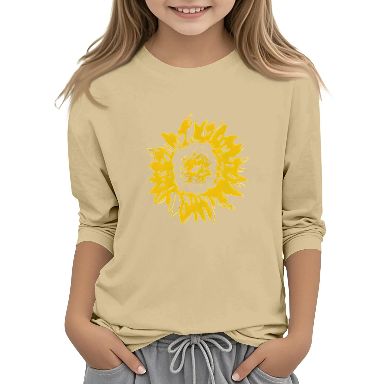 

Children s 3/4 Sleeve O-neck Daily Casual Printed Top 150 хаки