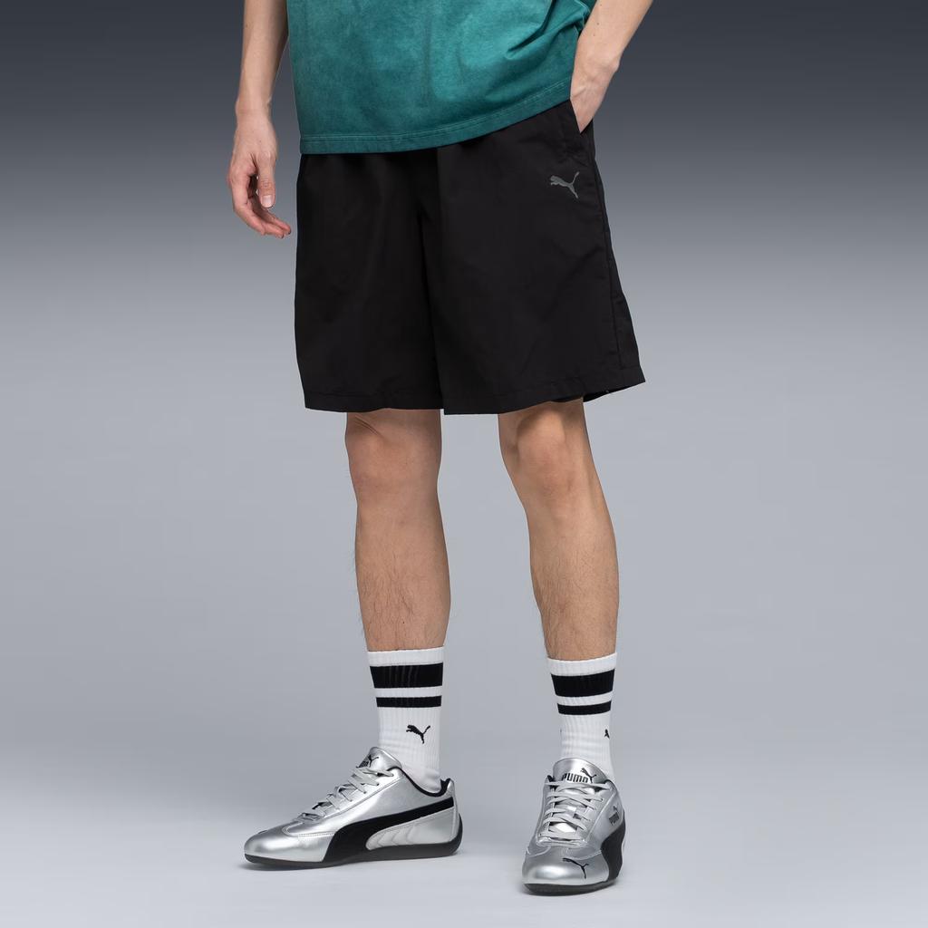 Puma Loose Fit Drawstring Logo Casual Shorts Men shorts 637338-01