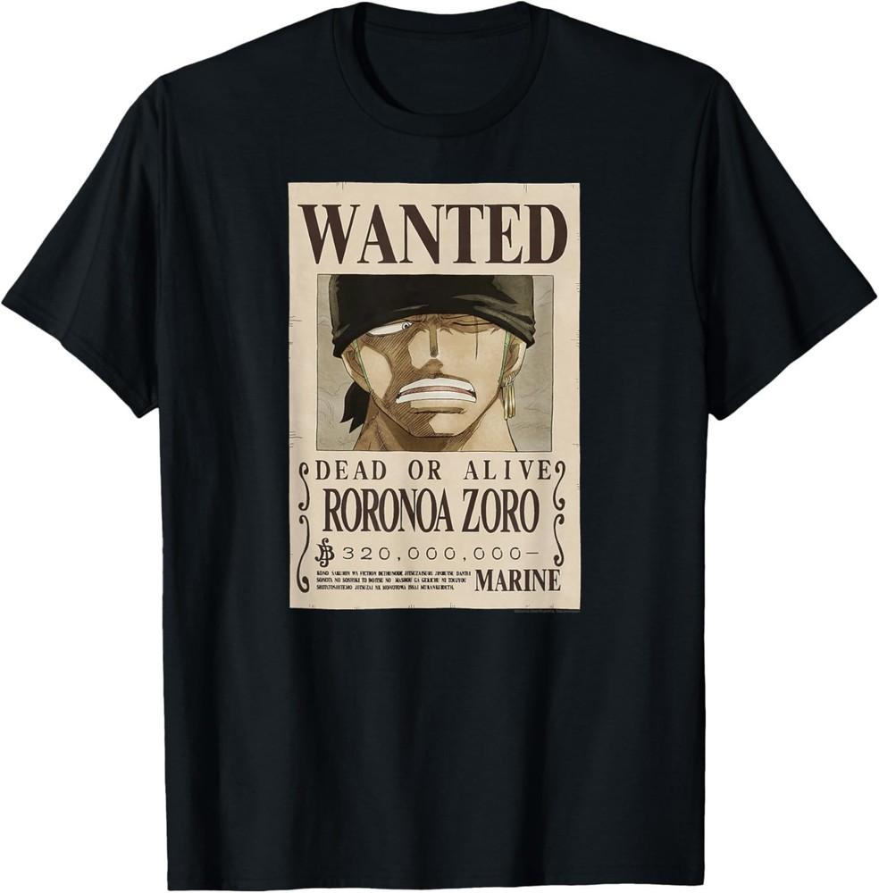 

Anime Roronoa Zoro Wanted Poster T-Shirt M