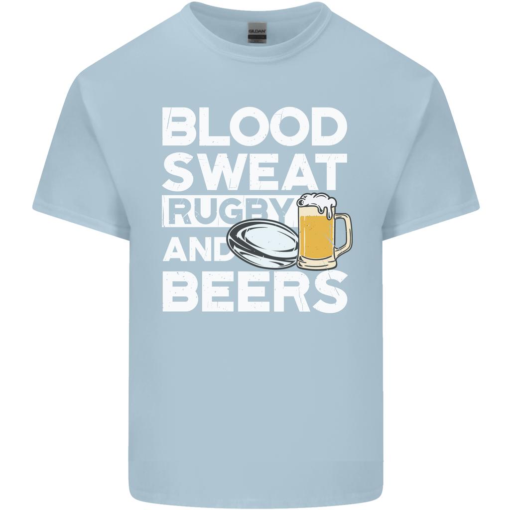 Blood Sweat Rugby and Beers Funny Unisexs Light Cotton TShirt