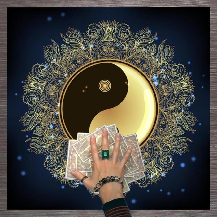 TaiChi Pattern Tarot Tablecloth Astrologys Witchcraft Deck Cloth Wall Decoration
