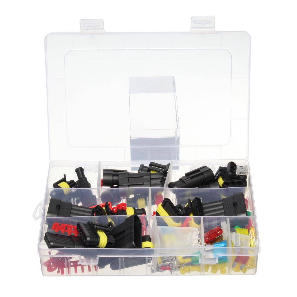 1 6-Pin Wasserdichte Auto-Elektrik-Drahtverbinder Stecker Klemme Sicherungshalter Kit