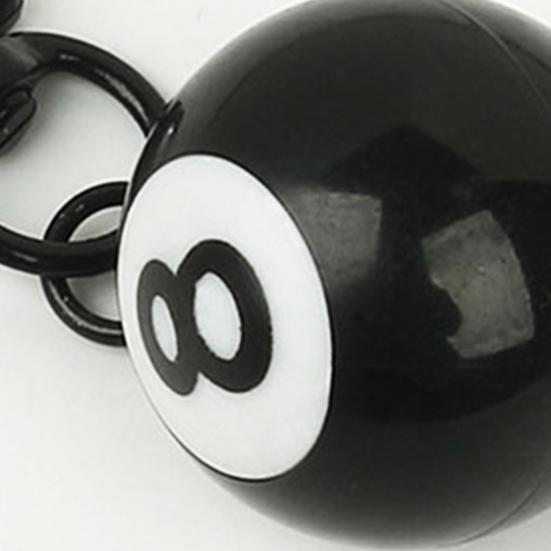 Schwarzer 8er Schlüsselanhänger Billardkugel Schlüsselanhänger Mini 1" Poolkugel Anhänger Schlüsselanhänger für Poolspieler Billardliebhaber Geschenk