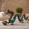 Feng Shui Brass Dragon Statue With Ball - 27cm