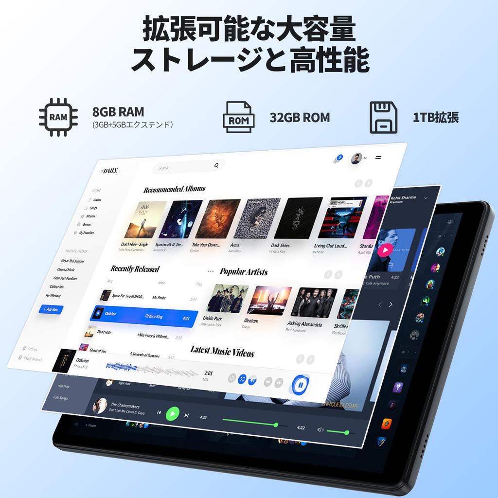 VASOUN Android 15 8GB 32GB 1TB IPS Android GMS Japanese Instruction Manual Included 10-inch Wi-Fi Tablet, + + Expansion, 5-Core CPU, 1280800 Screen,