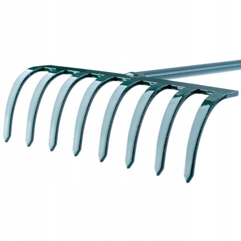 KADAX Hand Rake Garden Rake with 60cm Handle 8-Tine