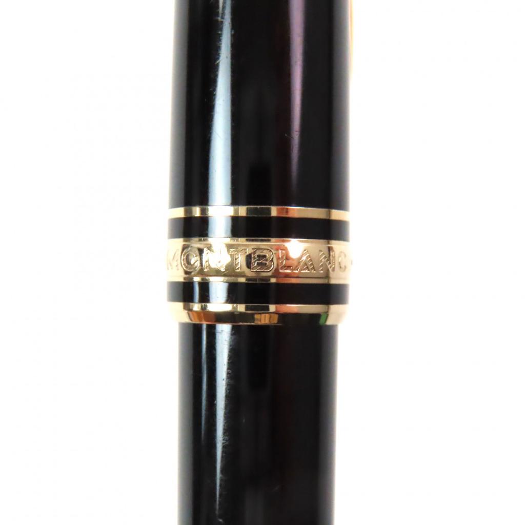 MONTBLANC Ballpoint pen Meisterstück White Star Twist Type Black gold mens Used