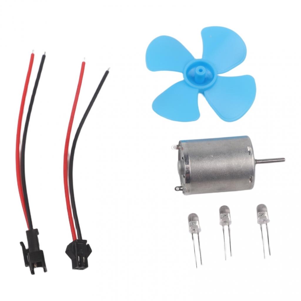 Wind Turbine Generator Kit Small Dc Motor Fan Blade Science Learning Tool