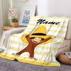 Customizable Curious George5 Throw Blanket – Personalized Name, All-Season Cozy Snug Blanket, Machine Washable, Personalized Blanket