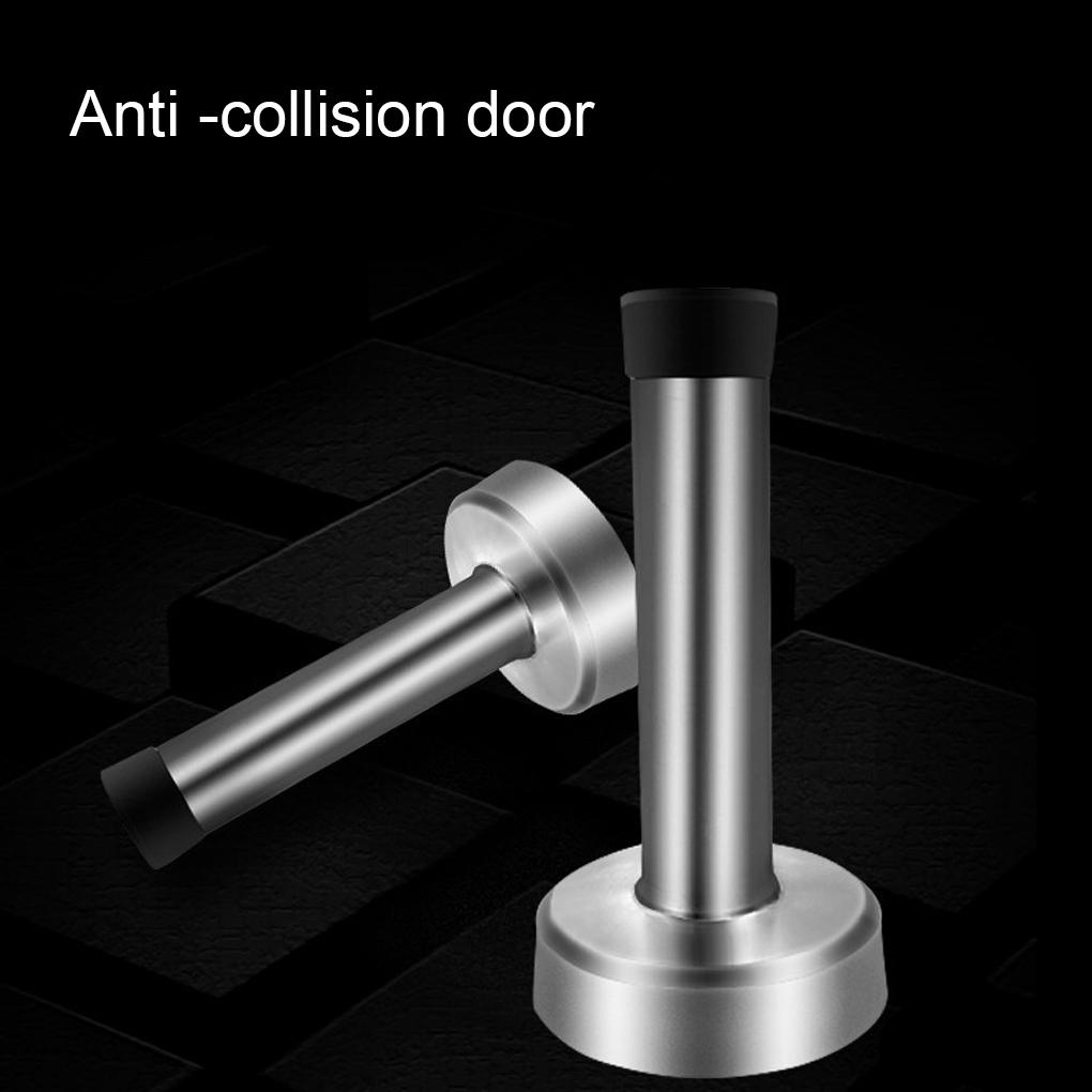 Silver Stainless Steel Door Stopper - Safe Reliable And Easy Installation Bathroom Door Stop Door Stops Holder