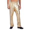Herren Metallic Jazz Dance Hosen Elastischer Bund Design Halloween Mottoparty Bühnenauftritt Hosen
