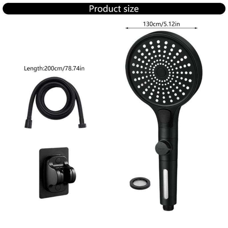 ABS Handheld Shower Head With Triple Sprays Function 130mm Coverage Area Water Filter Systems Bathroom Essential