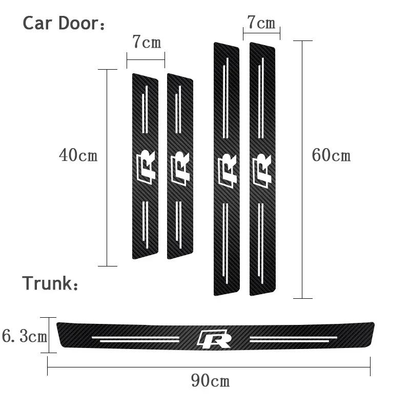 Car Door Threshold Protective Sticker Anti Scratch Waterproof Decals For Volkswagen VW RLine R Golf Amarok T5 Phaeton ID3 Tiguan zj5