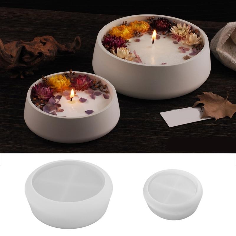 Round Sturdy Silicone Tray Mould for Resin Castes Craft Supplies Dishes Mould for Jewelry Making and Coasters Creation