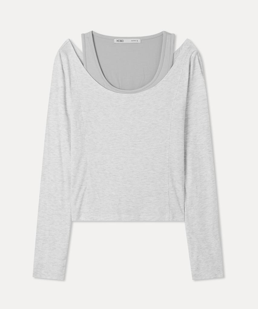 MIXXO Layered Long Sleeve T-Shirt_Miwlwg301A