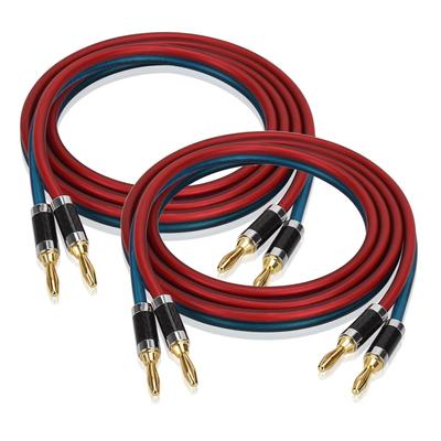 Cablu Boxe cu Banane OFC HIFI Aur 24k Cupru Pur 800 Fire x Mufe LCYOUTH, Pre-Procesat, Puritate Înaltă (Cupru fără oxigen), Grad, placat,