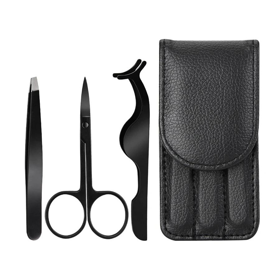 Tweezers Set 3-4pcs Stainless Steel Eyebrow Precision Sharp Tip Tweezers for Body Ingrown and Facial Hair Removal