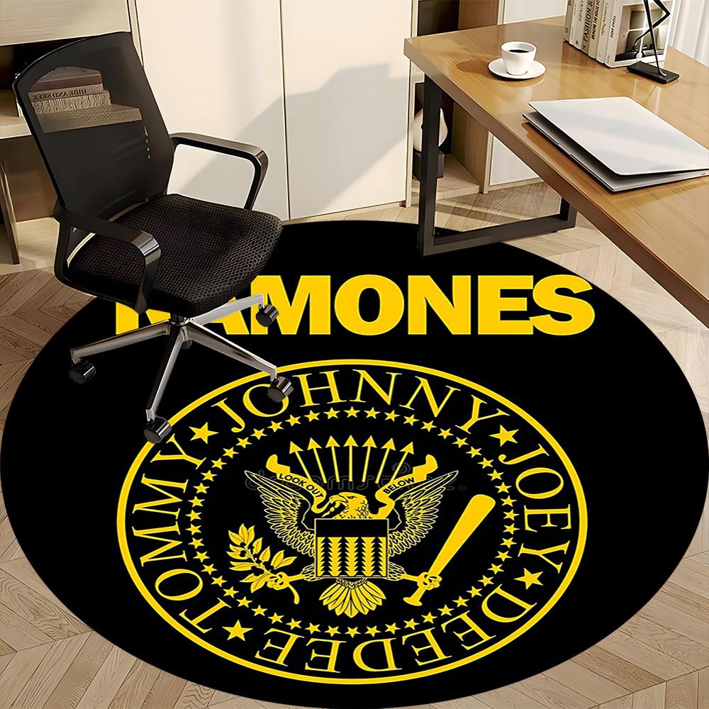 1pc Ramones Seal Office Round Area Rug, Under Office Chairs Bedroom Living Room Home Decor a1022347