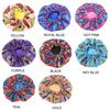 Bonnet Cap Floral Print African Style Satin Polyester Comfortable Hair Care Hat for Daily Wear