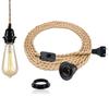 Hemp Rope Line Restaurant Lighting Fixture Lamp Adapter Pendant Lamp Lamp Bases Ceiling Light