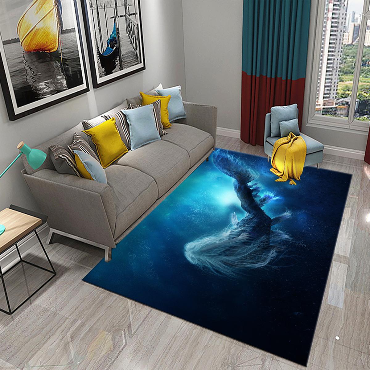 

Домашний декор, нескользящий ковер для туалета, ванной комнаты, коврик с рисунком русалки, ковер для спальни, гостиной, кухни 40x60cm