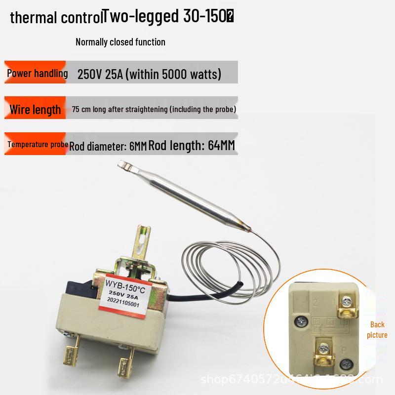 Adjustable Temperature Control Switch for Fryer, Oven, Kettle, Griddle & BBQ Thermostat