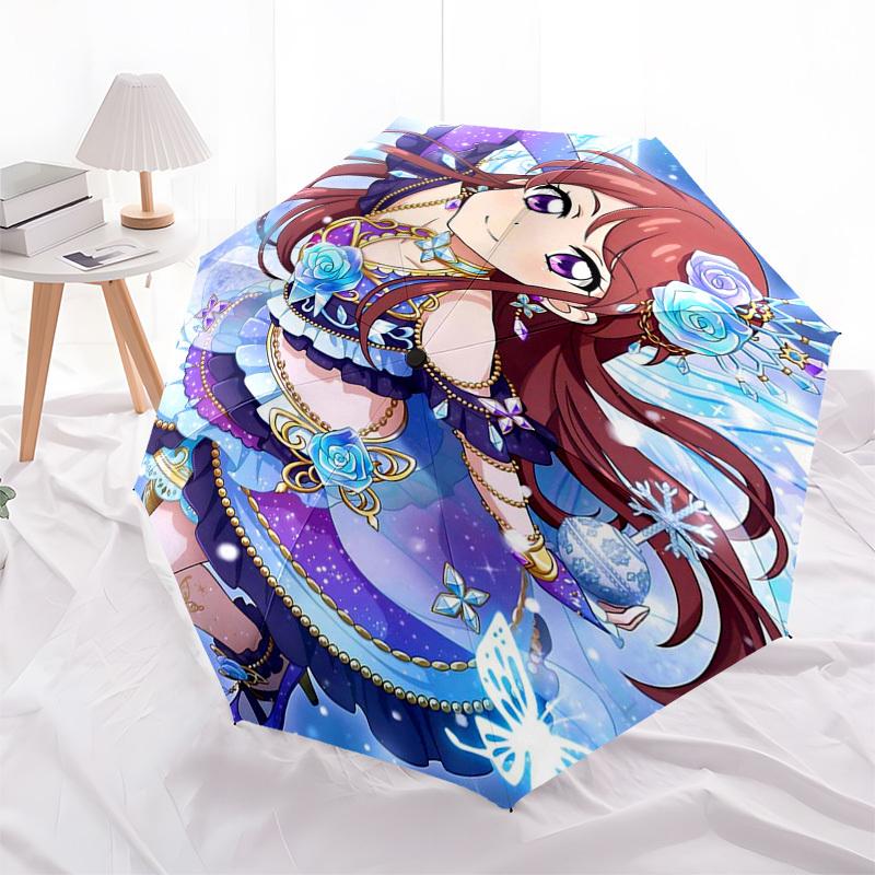 

1pc Princess Snowflake Outdoor Umbrella - Automatic Opening/Closing, Portable 3-Fold Design with 8-Bone Iron Frame - Perfect Gift for Fans, Travelers,