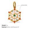 Sun, Moon, and Stars Geometric Oil Drip Pendant