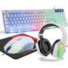 Mamba Gaming Keyboard Mouse Headset Set USB Membrane, Wired, Waterproof, Multimedia Keys, 2400DPI Mouse, 6-Button Mouse, Mousepad, RGB