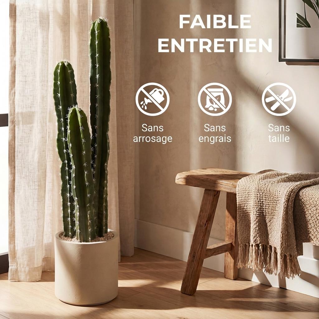 Artificial Cactus, 95 cm, Potted Plant, Adjustable Stems, Green
