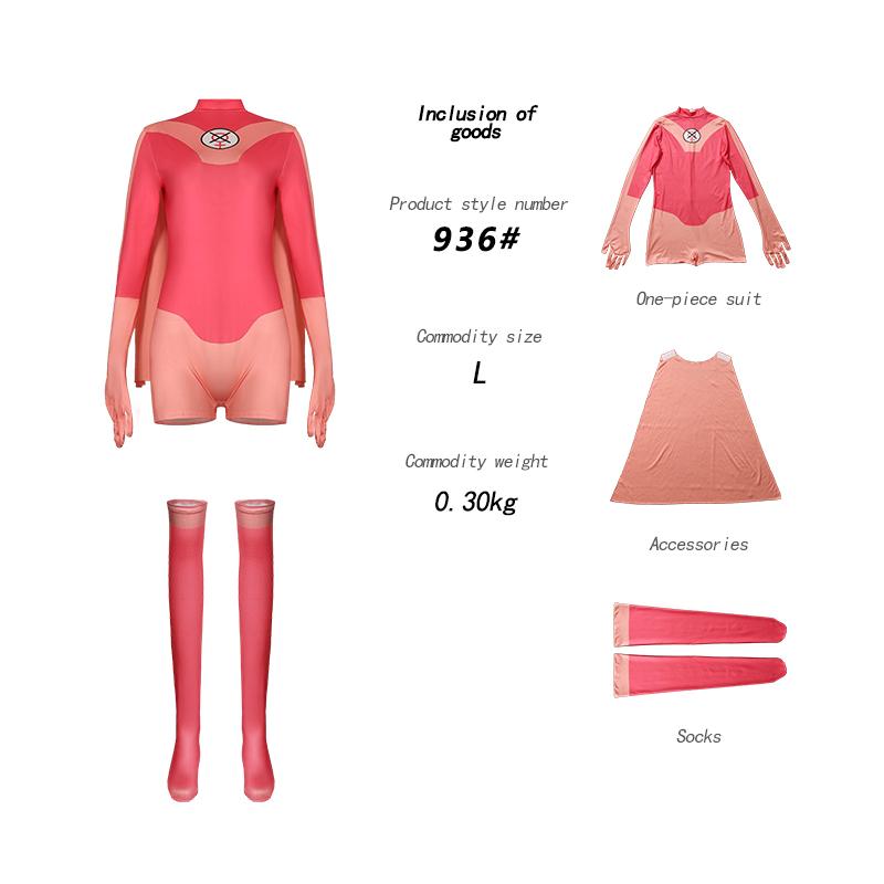 Invincible Atom Eve Cosplay Costume Jumpsuit Disguise For Adult Women Bodysuit Jumpsuit Cloak Outfits Halloween Carnival Suit