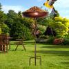 Retro Iron Bird Bath Birdbath Bowl & Water Feeder Decoration For Pond Birdwatching Balcony Farmhouse Backyard Garden