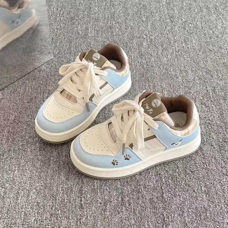 

Платформенные белые туфли в стиле кампус, женская юбка, осенние кеды, новые нишевые милые универсальные спортивные туфли для женщин 40 синий