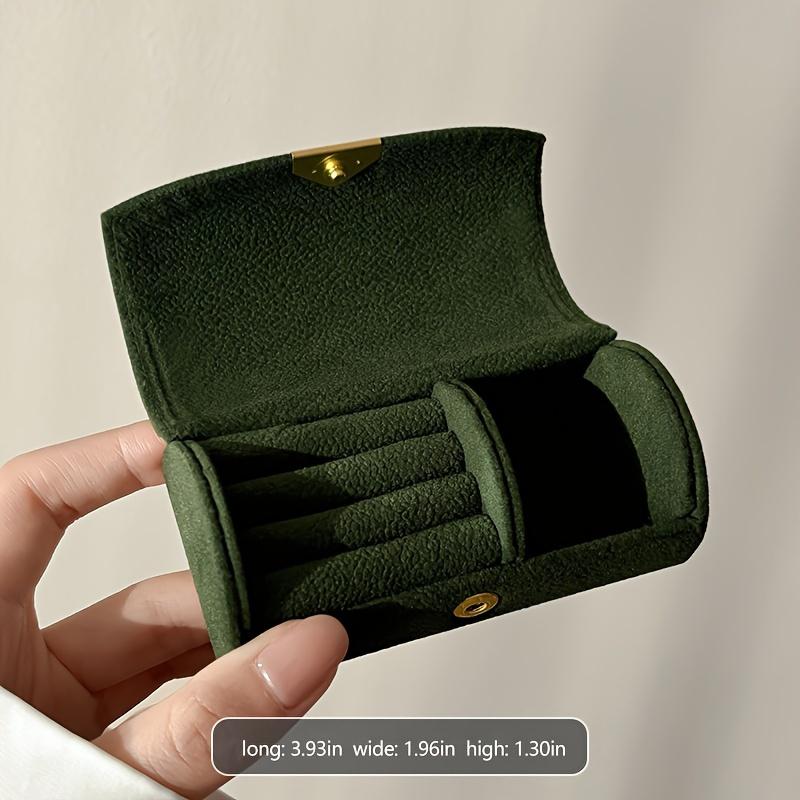 Elegant Mini Jewelry Organizer Box Portable Anti-Tarnish Velvet Lined For Rings & Accessories Perfect Gift For Women Mother'S Day Valentine'S