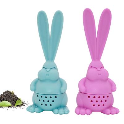 1 ks Zajíček Sítko na čaj Naštvaný králík Silikonový spařovač čaje Sítka na sypaný čaj Roztomilé sítko na čaj Domácnost Odpolední čaj