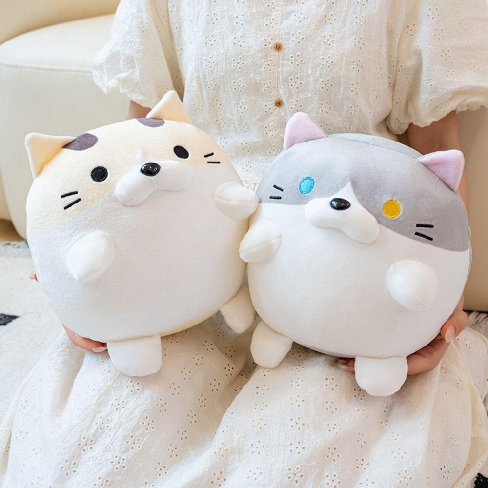 Face Down Kitten Ball Table Rest Pillow Cat Circular Kitten Ball Plush Pillow  Workplace