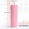 1pc Plastic Straw Cup Double-Layer Water Bottles Coffee Cup Reusable Hard Plastic Tumbler With Lid Drinkware Gift